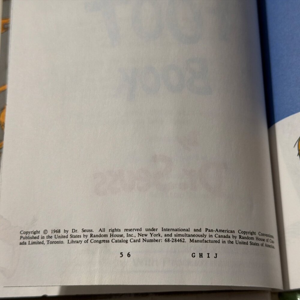 VTG Dr Seuss Book 1968 The Foot Book Random House New York Hard Cover - Picture 11 of 14